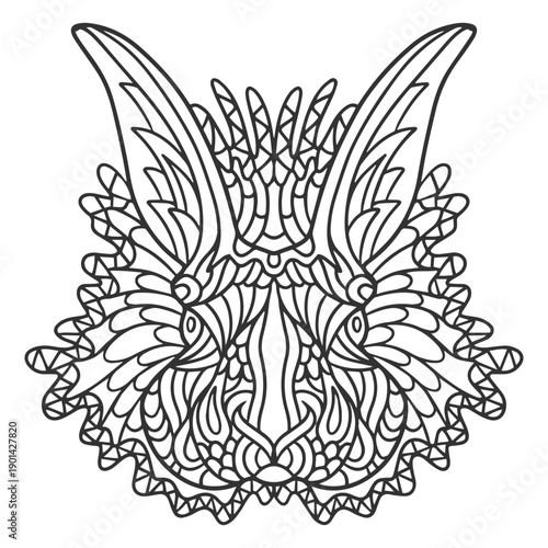 Floral mandalas with hidden animal symbols