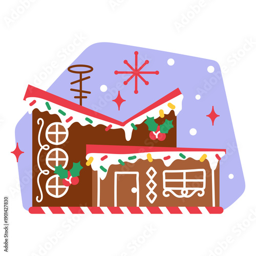 Joyful illuminated abode with decor