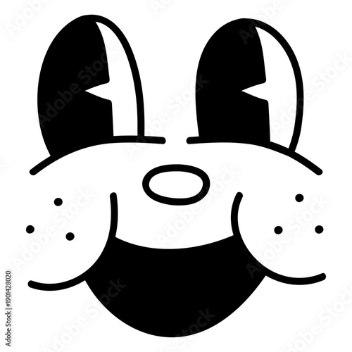 Farcical cartoon face