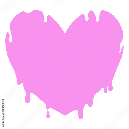 Pink dripping heart