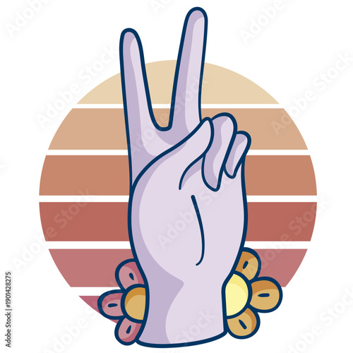 Peace and love hand
