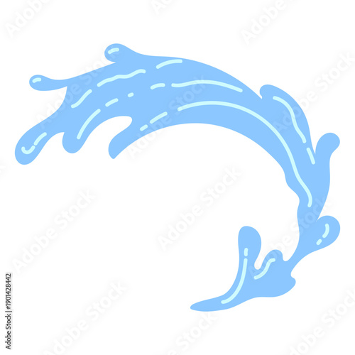 Water splash in the aqua park