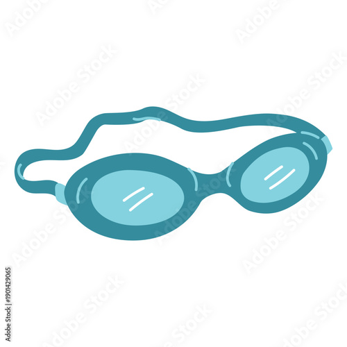 Swimming flat goggles