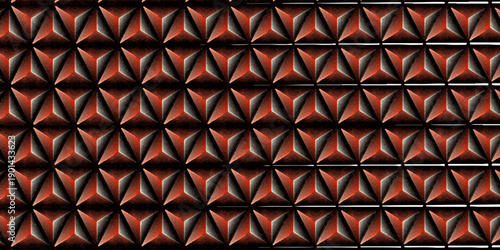 Vector seamless geometric pattern with gold foil outline and deep blue watercolor polygons. Modern hexagon tile abstract background.