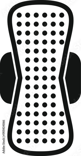 Sanitary pad icon for menstruation, feminine care, and personal hygiene products