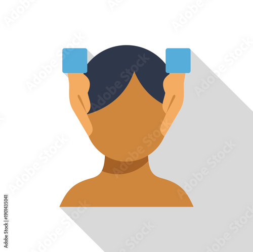 Person receiving a beauty treatment during a relaxing facial massage icon