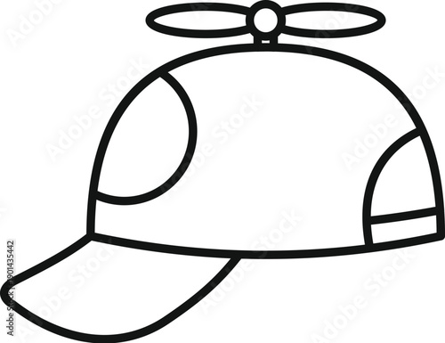 Propeller hat featuring fun icon design representing childhood