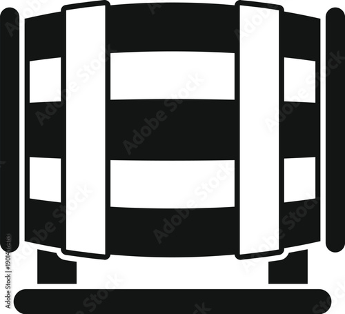 Wooden barrel displaying storage concept for drinks