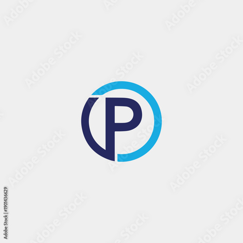 letters op or po text logo design vector