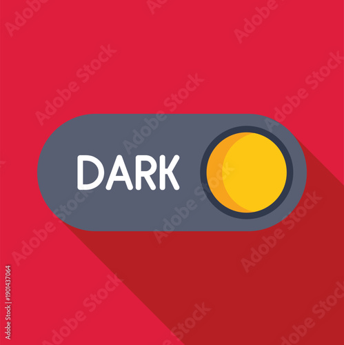 Dark mode preference button for website or application interface