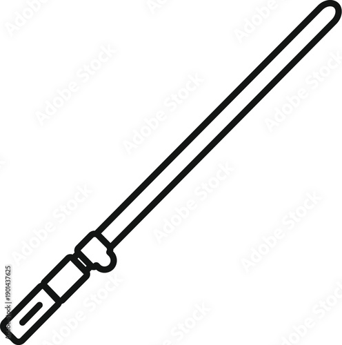 Laser sword weapon icon for science fiction and comic themes