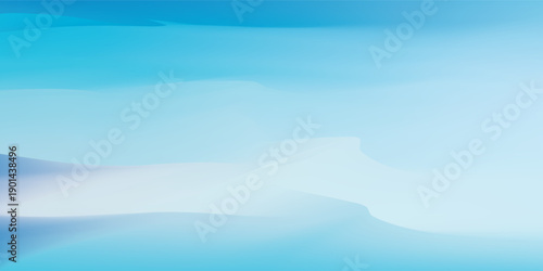 Winter Blue Gradient Background. Christmas blue white snowy landscape bg. Fluid wave soft transitions. For corporate presentations, app, digital and business projects. Vector illustration EPS 10.