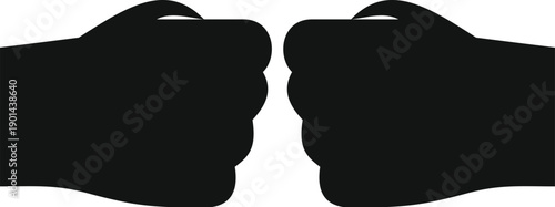 Two fists touching in a bump gesture representing brotherhood and unity