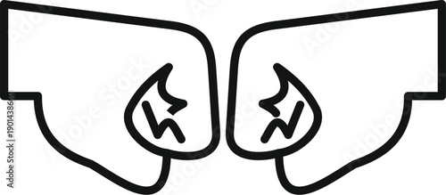 Two hands making fist bumps creating a gesture of greeting and success