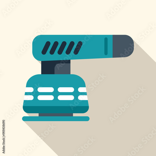 Orbital sander flat design icon for woodworking or diy projects
