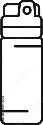 Line art icon illustrating a reusable thermos or insulated water bottle