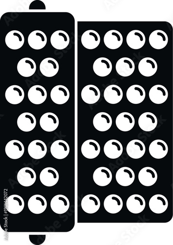 Black icon illustrating a therapeutic acupressure mat used for relaxation and massage