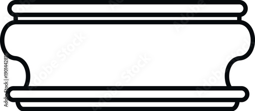 Baseboard profile outline illustrating house interior architectural decorative element