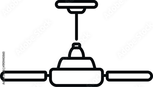 Ceiling fan icon representing ventilation and comfort