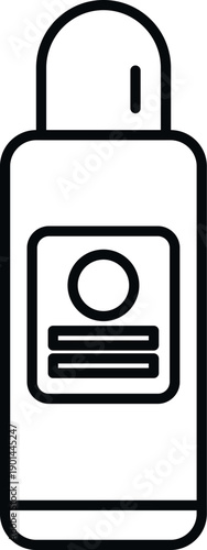 Identifying a line art icon of a roll on deodorant bottle