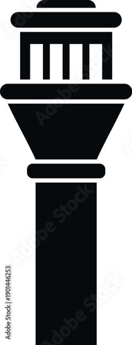 Airport control tower icon symbolizing air traffic and navigation