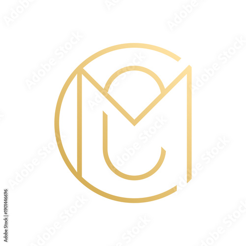 Luxury CMC monogram badge featuring refined circular lines and elegant symmetry. Ideal for premium brands, boutiques, consultants, and businesses seeking a timeless, upscale identity.