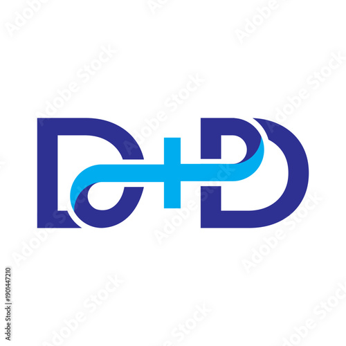 Modern DP lettermark logo with a plus symbol representing care, connection, and innovation. Ideal for healthcare, medical services, digital health platforms, and trusted professional brands.
