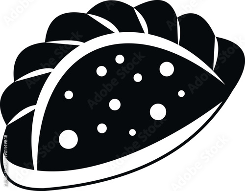 Empanada silhouette icon showing a traditional savory or sweet pastry