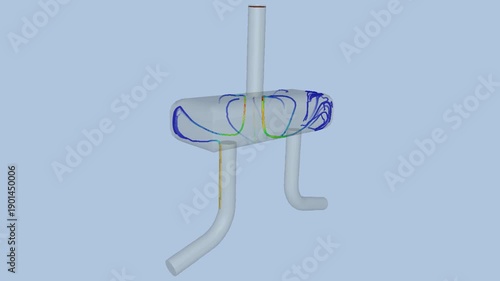 Manifold airflow simulation - CFD simulation Computational fluid dynamics