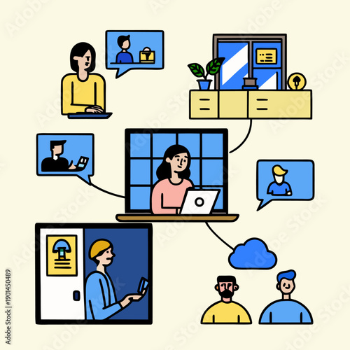 A professional set of business people icons featuring vector illustrations of office personnel, management avatars, and businessman silhouettes for corporate social internet concepts
