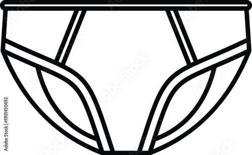 Men's briefs simple outline, representing underwear and fashion