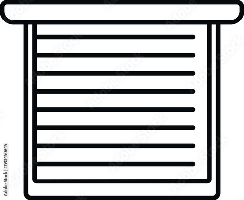 Garage roller shutter illustrating security, privacy, and protection for a building or home