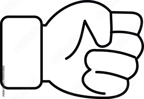 Hand showing a clenched fist, representing power and strength