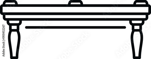 Billiard table line art representing a popular leisure game
