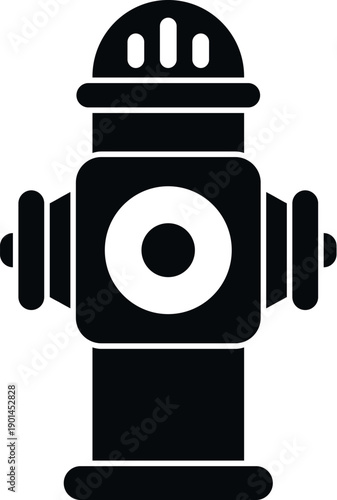 Fire hydrant silhouette representing emergency water supply for firefighters