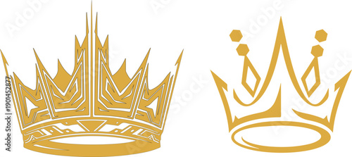  crown cutout silhouette vector design eps
