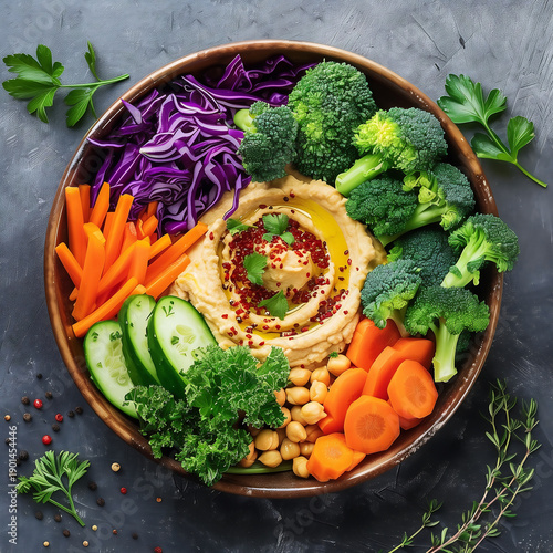 Healthy Colorful Vegetable Bowl