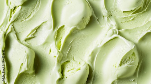 Pistachio ice cream texture creating a refreshing dessert background