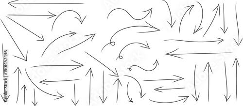 Collection of various arrows and pointers in different directions and styles