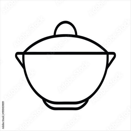 Oriental Crockery Icon for Web Design