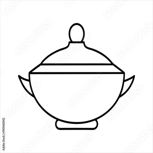 Minimal Asian Crockery Symbol Vector