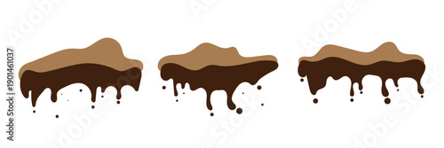 Cartoon style snow cap and snowball collection, winter decoration elements, winter clipart, snow pile illustrations, seasonal snow design. snow caps, snow cloud . EPS 10. 