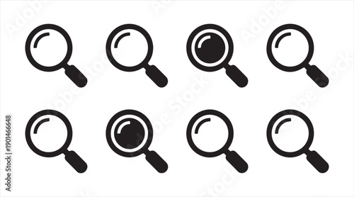 Find and explore magnifier icons for web and UI design