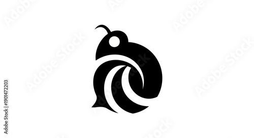 Abstract beetle illustration on white