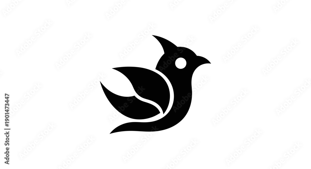 Obraz premium Abstract bird silhouette graphic