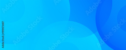 Abstract background blue with dynamic circle shape elements. Trendy and modern geometric gradient background. Vector Illustration
