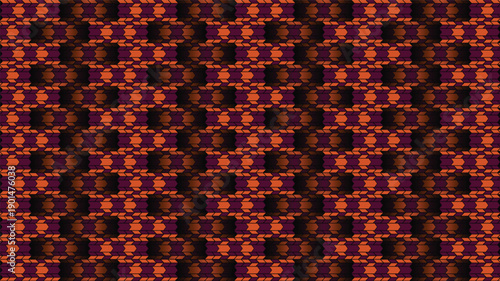 Elegant geometric tribal pattern background with repeating shapes and warm orange purple colors perfect for luxury branding wallpapers textiles packaging and decorative designs