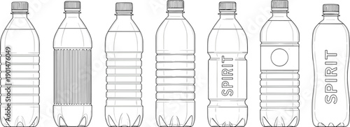 Clear plastic bottles with screw on caps clear bottles spirit bottles ribbed bottles