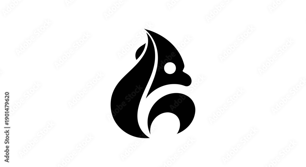 Fototapeta premium Abstract black and white shape design