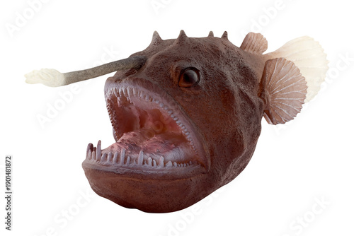 Cuadro en lienzo Anglerfish scary fish toy